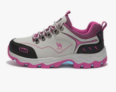 骆驼登山鞋女秋冬防泼水防滑耐磨户外鞋减震透...