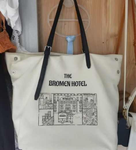 不莱玫大容量托特包2023新款百搭单肩帆布...