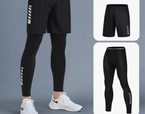 紧身裤男运动打底裤春秋篮球压缩速干衣瑜伽健...