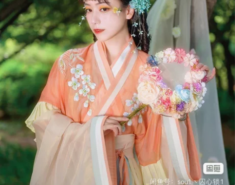 寻景记汉服【雀音】原创晋制绣花交领半臂衫1...