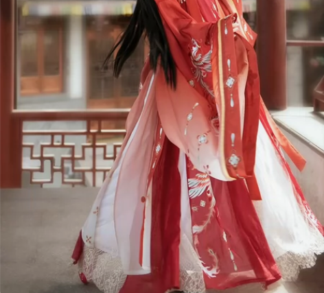 如梦霓裳原创秋季汉服女大袖衫唐制齐胸襦裙凤...