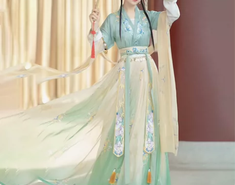 妃亦坊原创汉服【拂铃花】 唐制齐腰唐褙子襦...