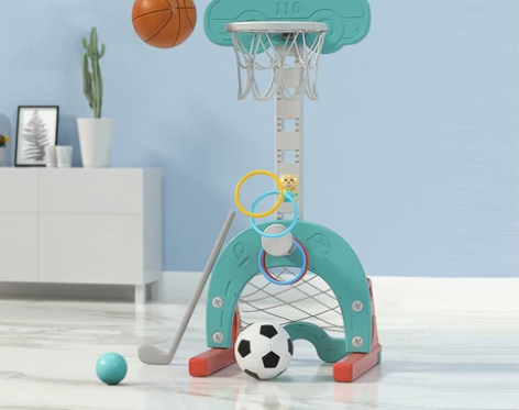 篮球架儿童落地式室内家用可升降宝宝投篮框足...