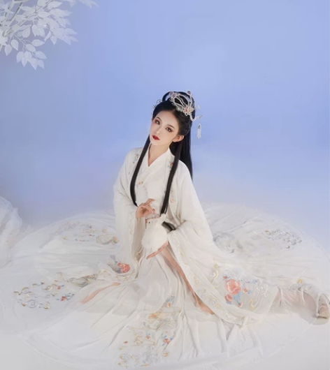 柒邑原创汉服女凤鸾缔对襟交领齐腰大袖衫重工...