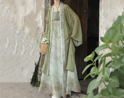 柒邑汉服女宋制改良吊带连衣裙新中式长干寺日...