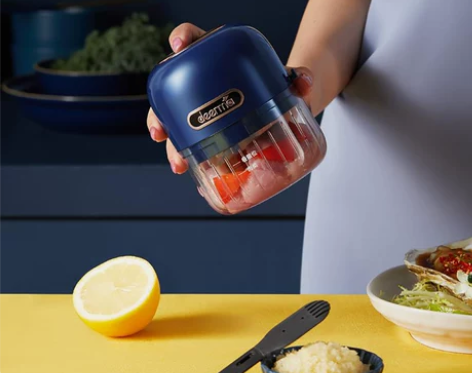 德尔玛捣蒜器电动迷你绞蒜器小型绞肉机 感兴...