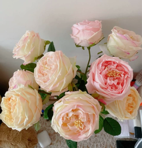 【处理包邮】朋友花店不开了逼真仿真花单头高...