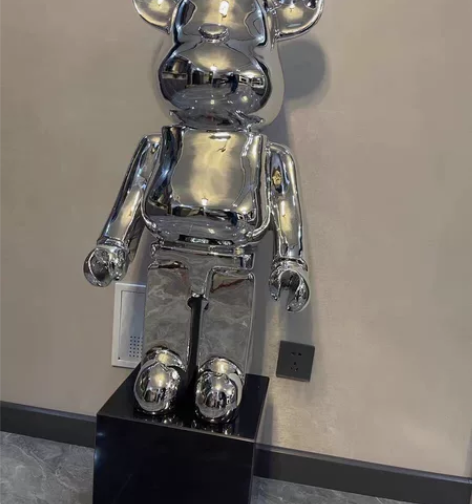 急售！1.35米网红暴力熊客厅摆件电镀玄关...