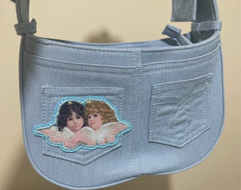 Fiorucci小众设计意大利天使刺绣水洗...