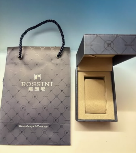 2色罗西尼手表盒 正品 罗西尼手表包装盒收...