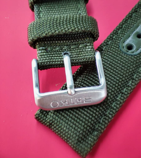 seiko，精工腕表表带，潜水表带，绿色布...