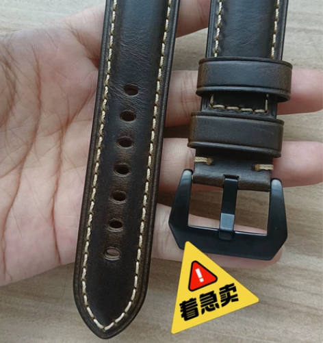 全新 柔软真皮复古真皮表带20 22  2...