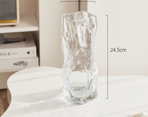 轻奢简约几何创意玻璃花瓶透明水培鲜花客厅餐...