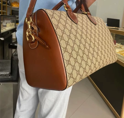 ?古驰 GUCCI  女包 浅咖啡色双G人...