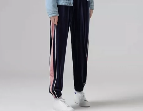 初语运动休闲裤 秋冬 绒面九分裤 旗舰店购...