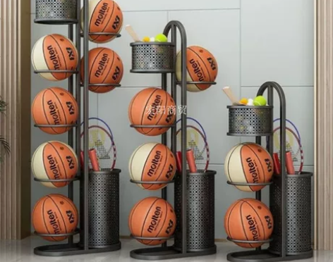 【全新清货】家用篮球置物架足球收纳架室内球...