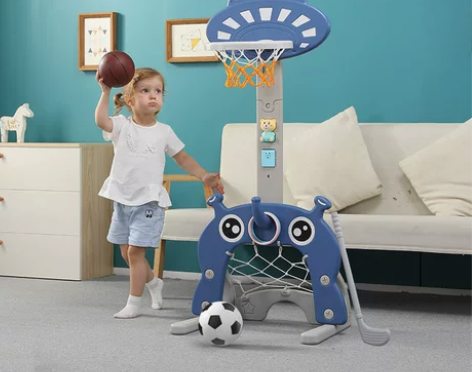 【开学季价】儿童篮球架可升降室内宝宝玩具球...