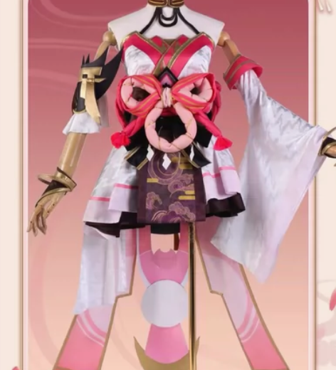 遥远预售 不知火舞绯月行大全套 头饰和扇子...