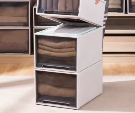 【清仓特卖】抽屉式收纳箱塑料透明衣柜收纳盒...