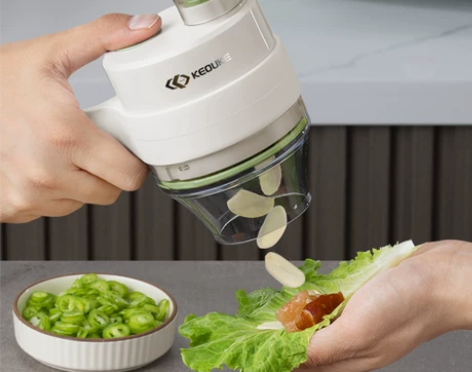 克欧克切菜器无线电动蒜泥器蒜蓉捣蒜器压拉搅...