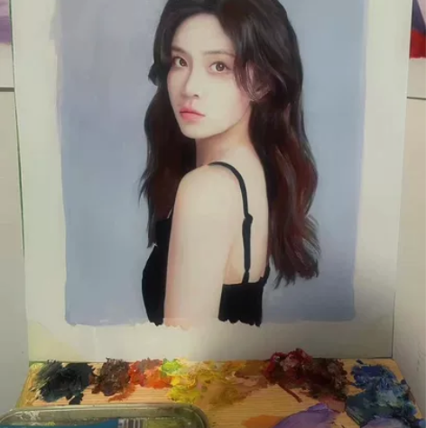 定制油画画像彩铅人物画像定制水彩肖像画代画...