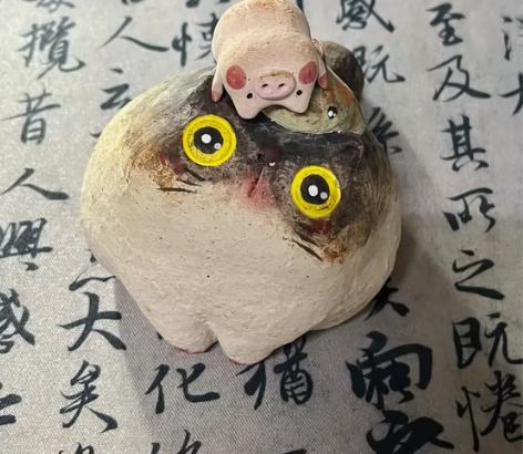 太阳屋陶瓷景德镇 蓝猫蛙蛙猪 共赏 随缘出
