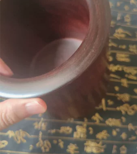 超低价，超级大笔筒高14宽14.5 血檀拆...