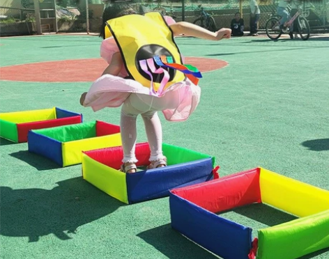 回力框幼儿园趣味感统训练器材儿童户外跳格子...