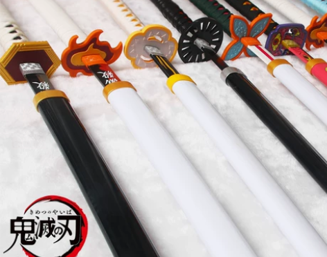 鬼灭之刃金属日轮刀日本武士刃炭治郎我妻善逸...