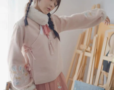 【汉元素】徐娇织羽集 秋霁套装 上衣S码 ...