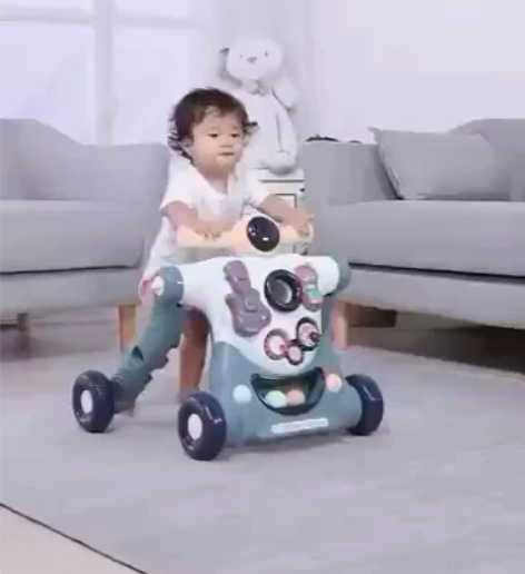 全新婴儿学步车手推滑行车防侧翻多功能早教三...