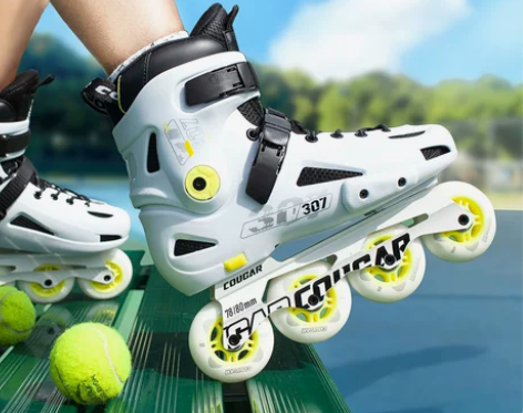 美洲狮轮滑鞋成年女男大学生平花鞋溜冰鞋成年...