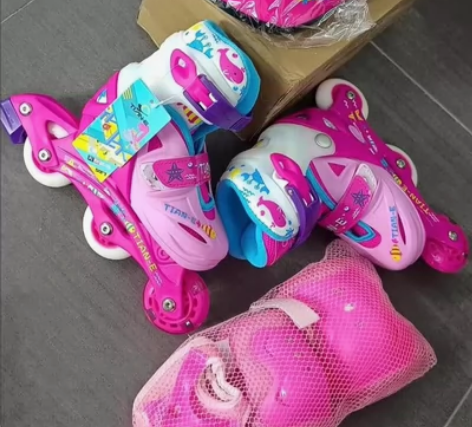 儿童溜冰鞋套装2-3-4-5-6岁初学者小...