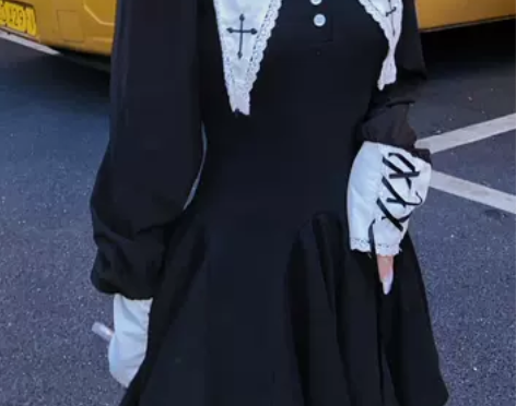 万圣节修女cos服装纯欲连衣裙纯情玛丽亚暗...