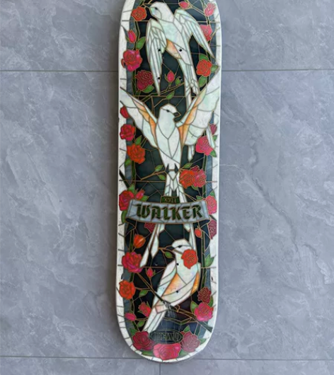 real专业进口滑板板面 和平鸽图案 已贴...