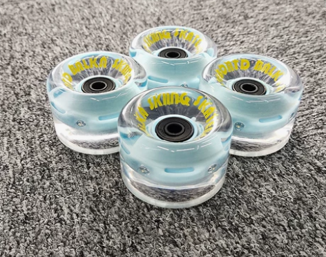 陆地冲浪板专用闪光轮发光轮子滑板长板极光轮...