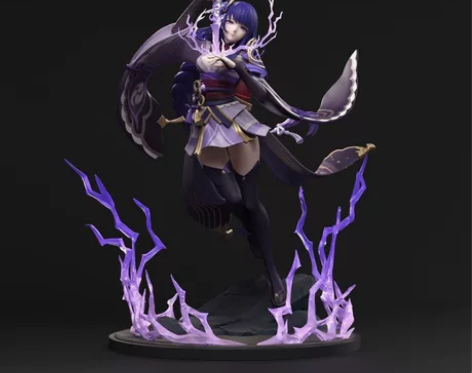 原神稻妻雷电将军雷鸣寂灭手办雷神游戏模型摆...