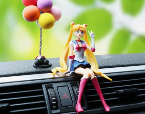 美少女战士汽车摆件内饰可爱创意车载中控台水...