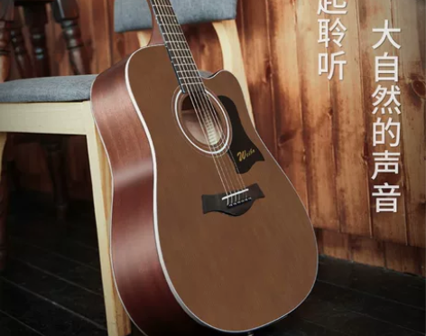 威伯吉他41寸民谣吉他复古木吉他初学者学生...