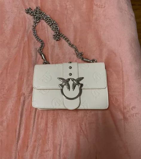 博主闲置 白色燕子包单肩斜挎链条 119购...