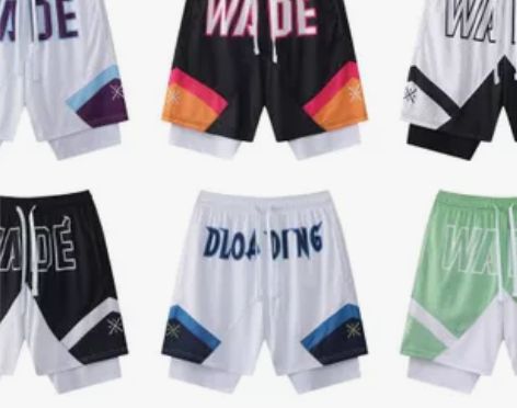 美式短裤拉赛尔韦德之道男女篮球运动裤假两件...