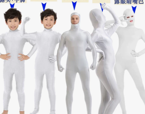 童装 隐形衣儿童隐身衣抠图摄影服艺术形体紧...