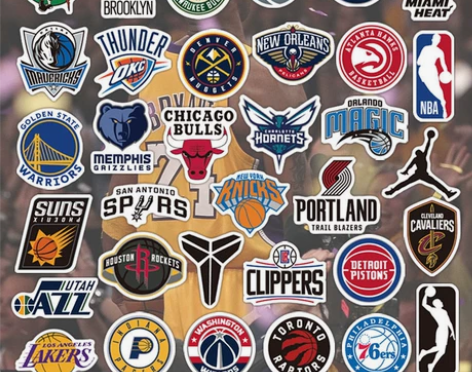 NBA球队队标贴纸logo湖人火箭手机iP...