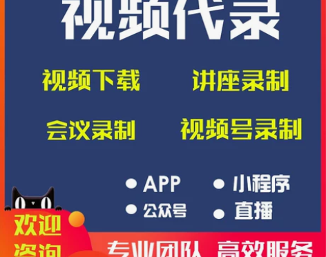 会议直播代录讲座代录屏网页app视频代下