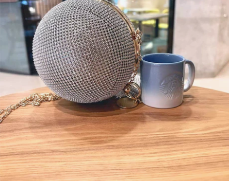 星巴克圣诞节金粉色杯子89ml闪耀渐变款马...