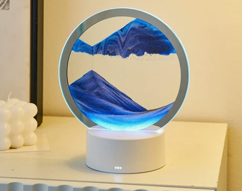 轻奢流沙画摆件创意艺术解压沙漏客厅电视柜酒...