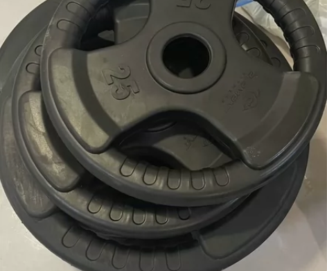 杠铃片100公斤杠铃片包邮，处理手抓三孔全...