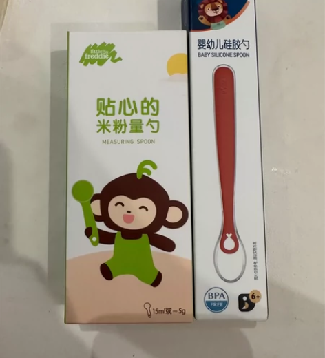 全新未使用 小皮米粉量勺 禾泱泱婴幼儿硅胶...