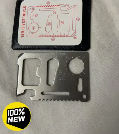 10元/3个 便携多功能工具卡野营卡野外加...