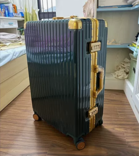 SOO行李箱男女万向轮铝框拉杆箱商务出行密...